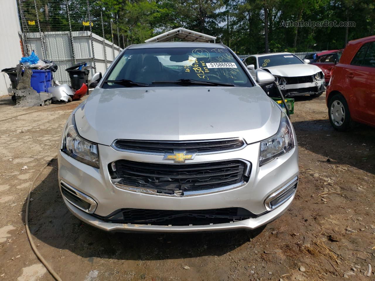 2015 Chevrolet Cruze Lt Silver vin: 1G1PC5SB1F7249661