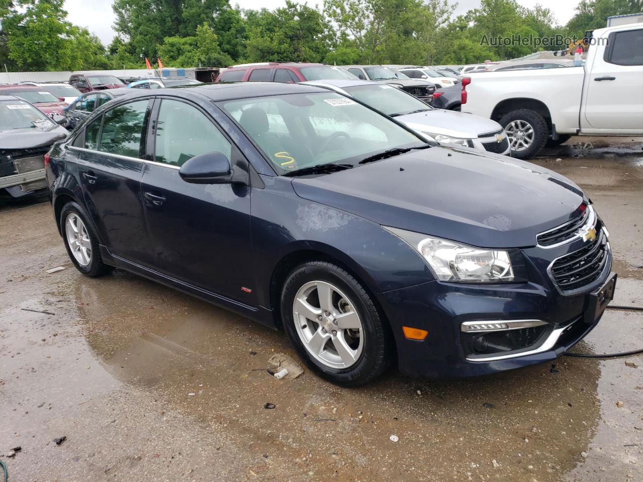 2015 Chevrolet Cruze Lt Blue vin: 1G1PC5SB1F7259686