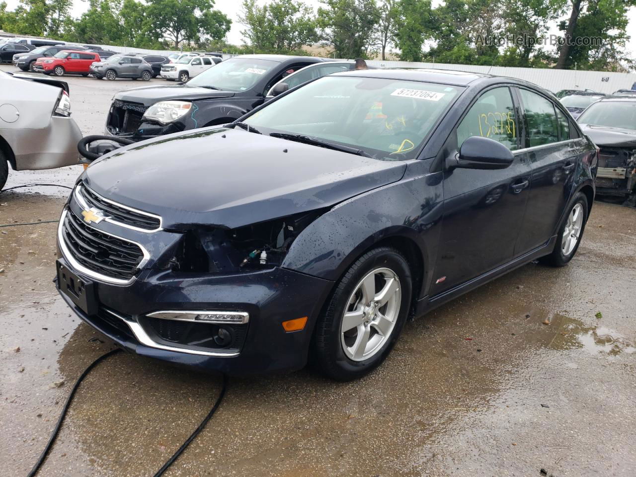 2015 Chevrolet Cruze Lt Blue vin: 1G1PC5SB1F7259686