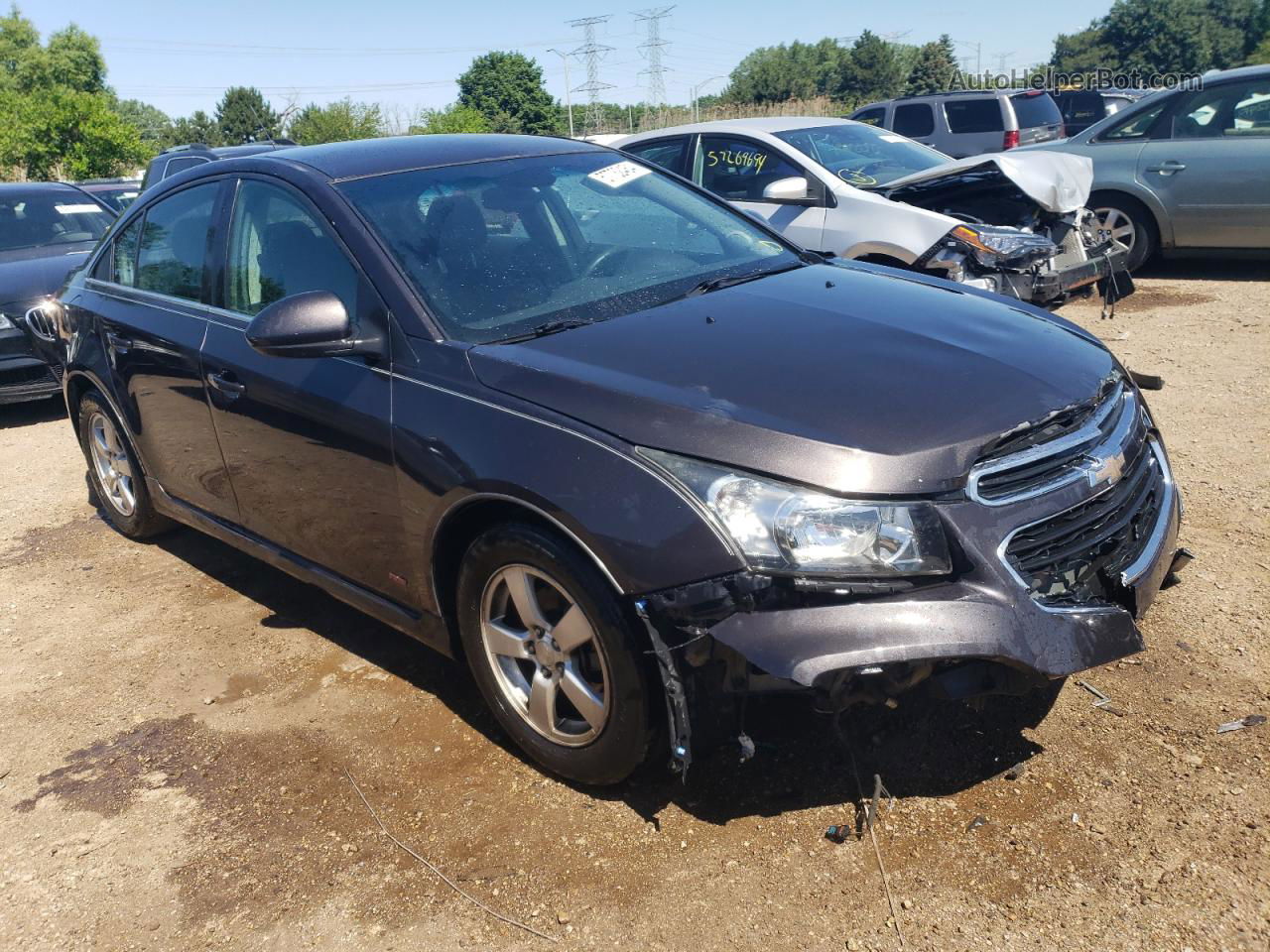 2015 Chevrolet Cruze Lt Charcoal vin: 1G1PC5SB1F7297239