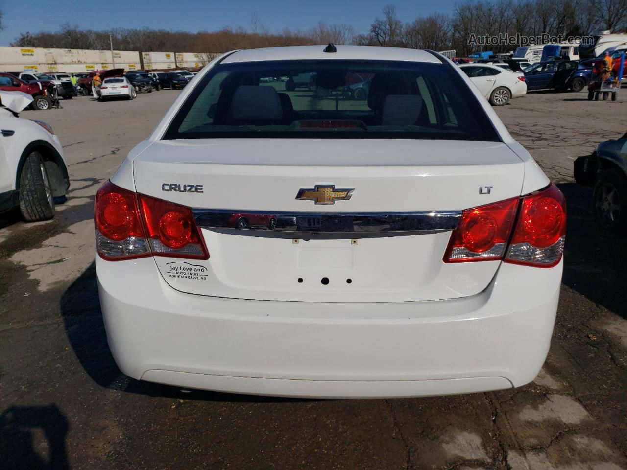 2013 Chevrolet Cruze Lt White vin: 1G1PC5SB2D7210137