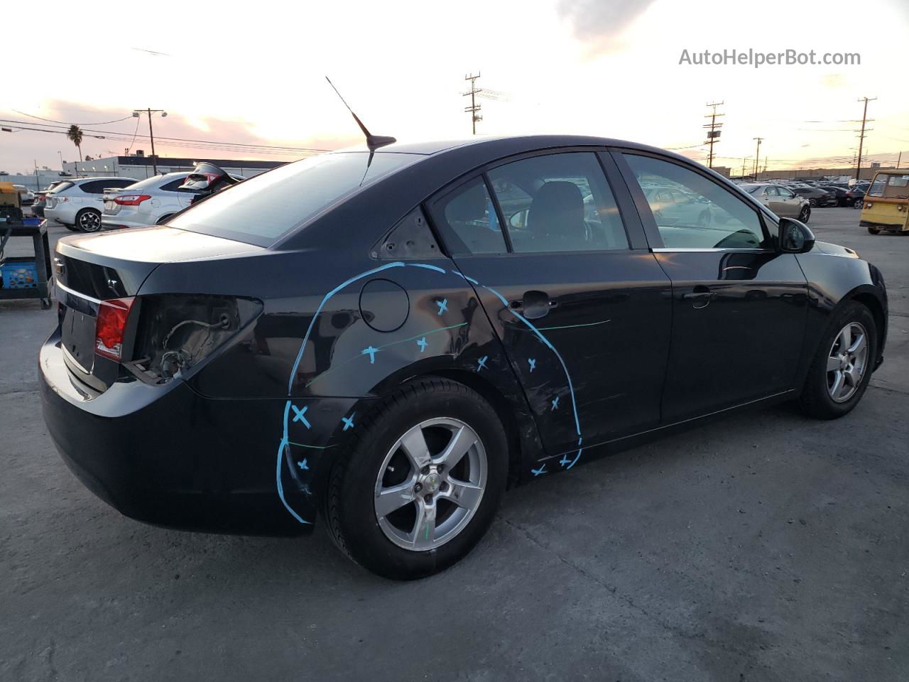 2013 Chevrolet Cruze Lt Black vin: 1G1PC5SB2D7223051