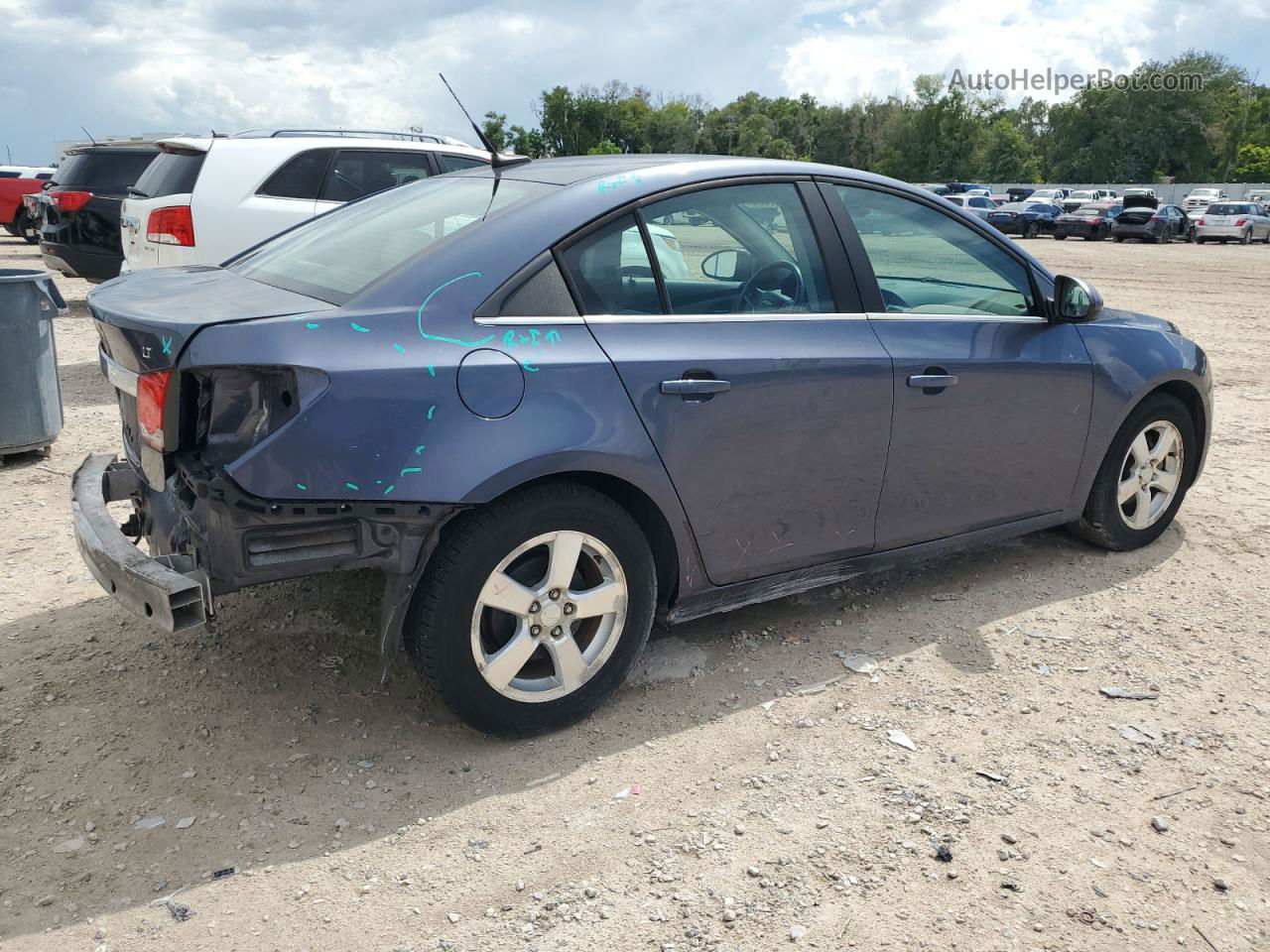 2013 Chevrolet Cruze Lt Blue vin: 1G1PC5SB2D7244630