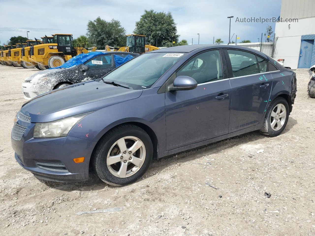 2013 Chevrolet Cruze Lt Blue vin: 1G1PC5SB2D7244630