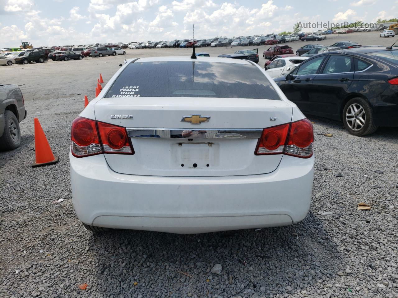 2014 Chevrolet Cruze Lt White vin: 1G1PC5SB2E7103462