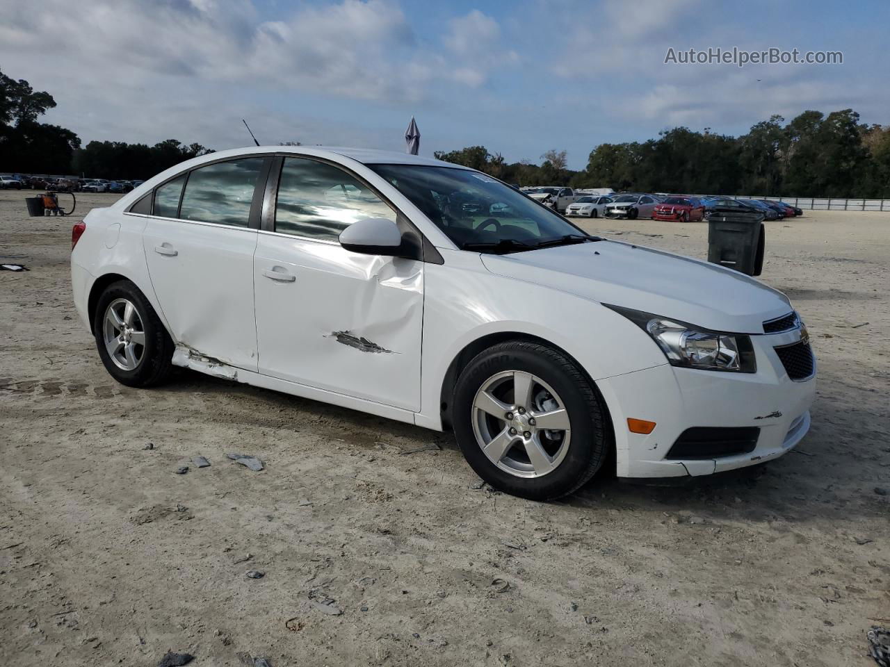 2014 Chevrolet Cruze Lt White vin: 1G1PC5SB2E7345345