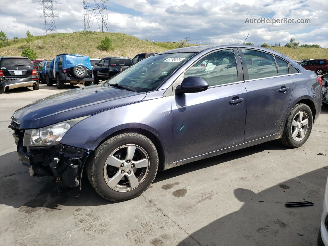 2014 Chevrolet Cruze Lt Синий vin: 1G1PC5SB2E7351758