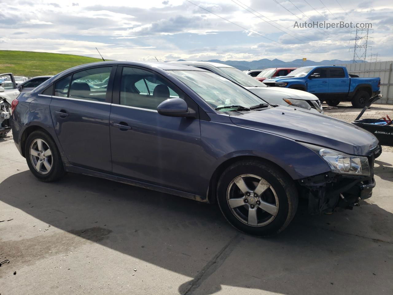 2014 Chevrolet Cruze Lt Синий vin: 1G1PC5SB2E7351758