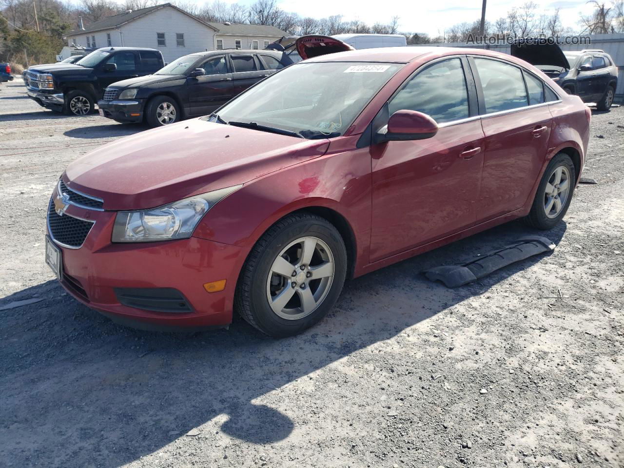 2014 Chevrolet Cruze Lt Red vin: 1G1PC5SB2E7367720