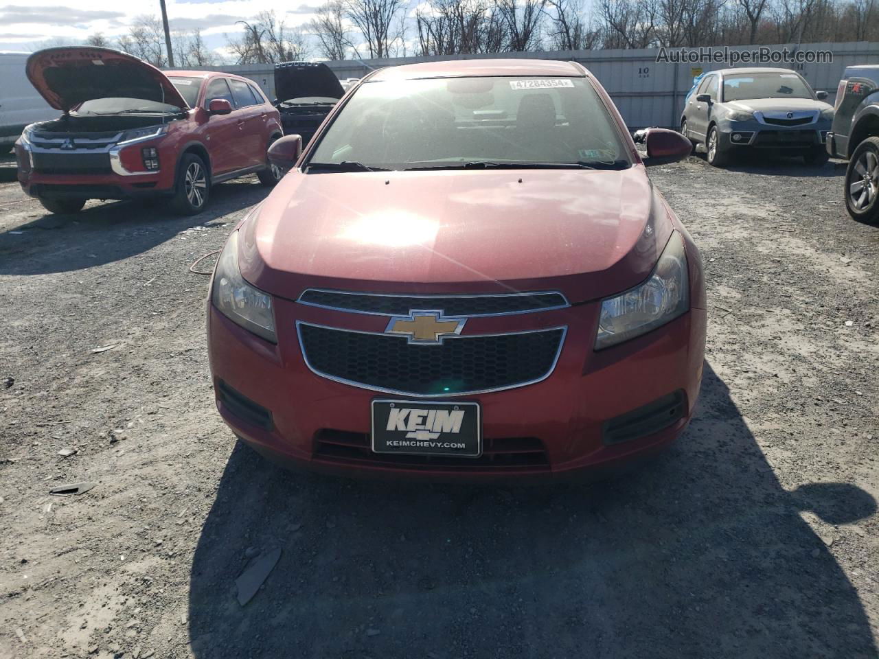 2014 Chevrolet Cruze Lt Red vin: 1G1PC5SB2E7367720