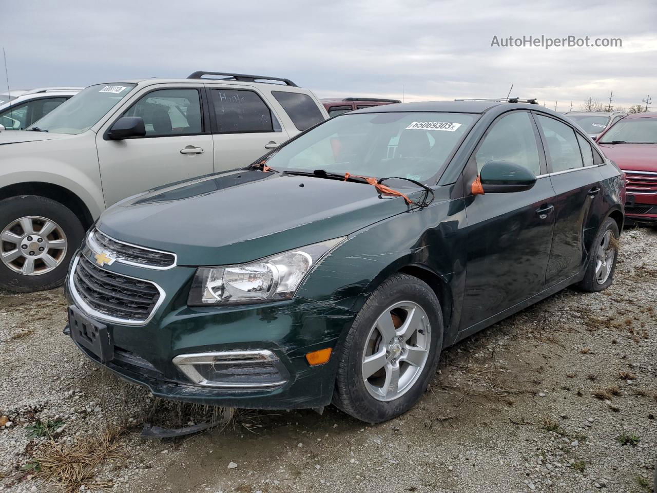 2015 Chevrolet Cruze Lt Green vin: 1G1PC5SB2F7229984