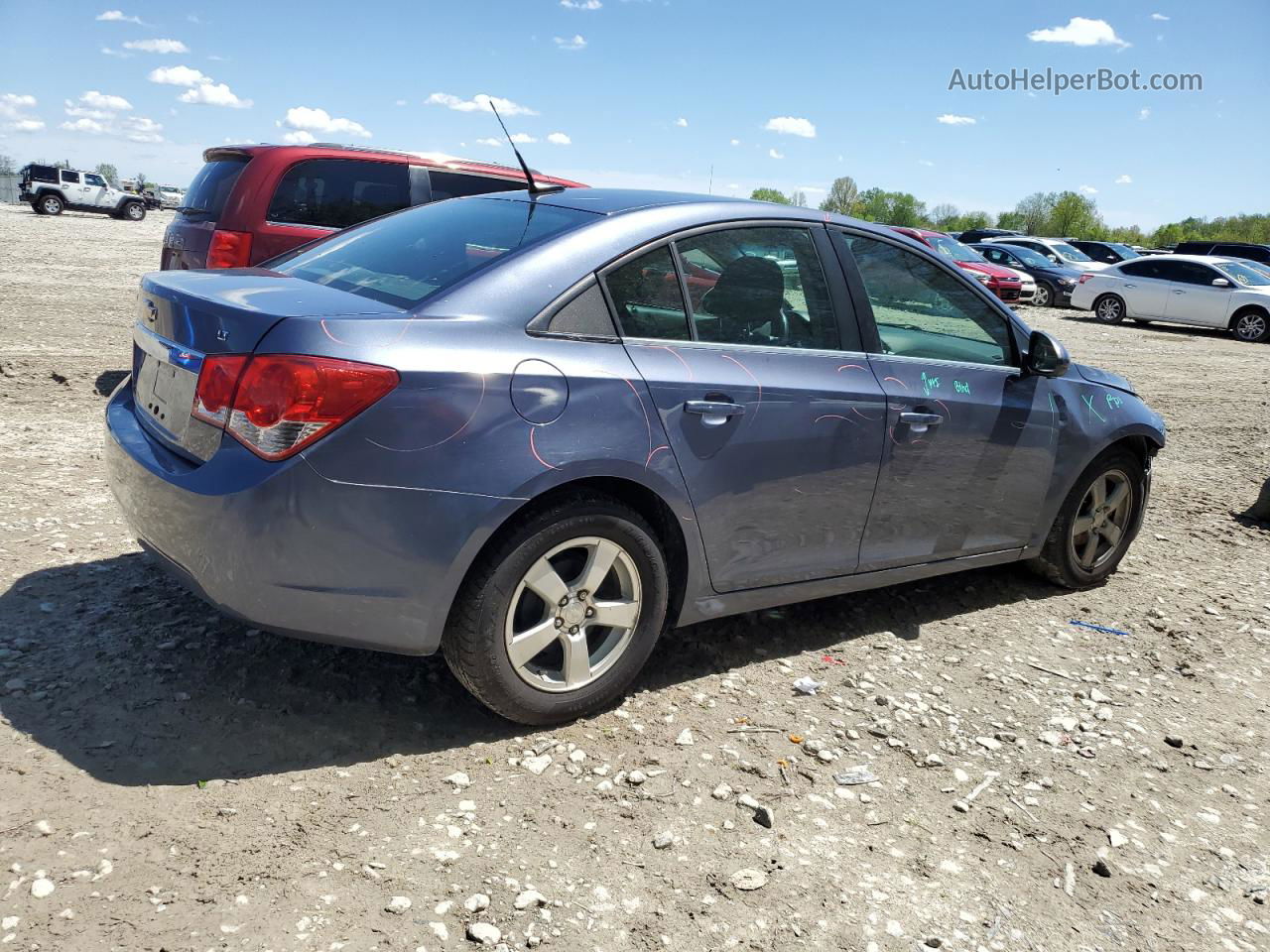 2013 Chevrolet Cruze Lt Blue vin: 1G1PC5SB3D7167766