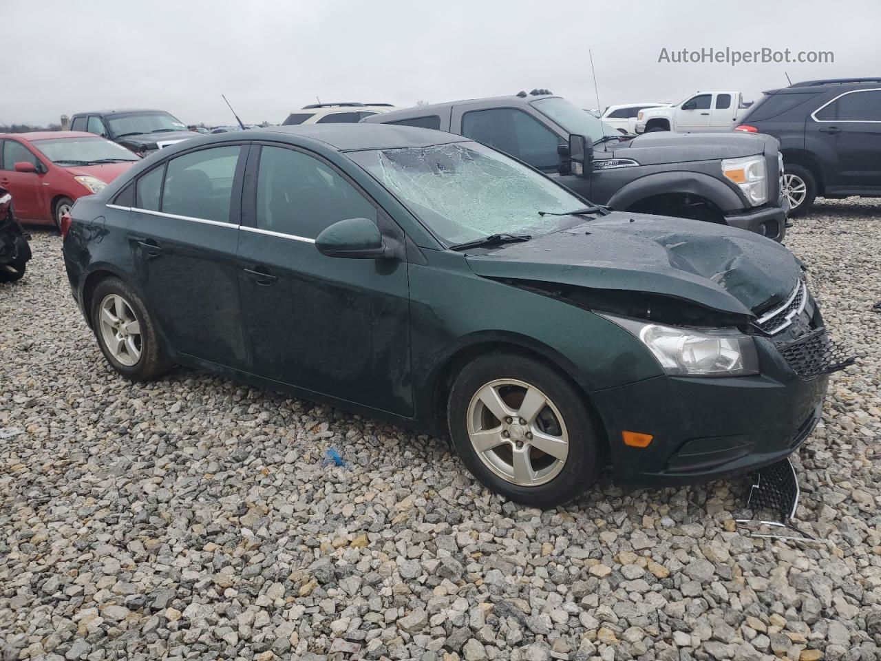 2014 Chevrolet Cruze Lt Green vin: 1G1PC5SB3E7114311