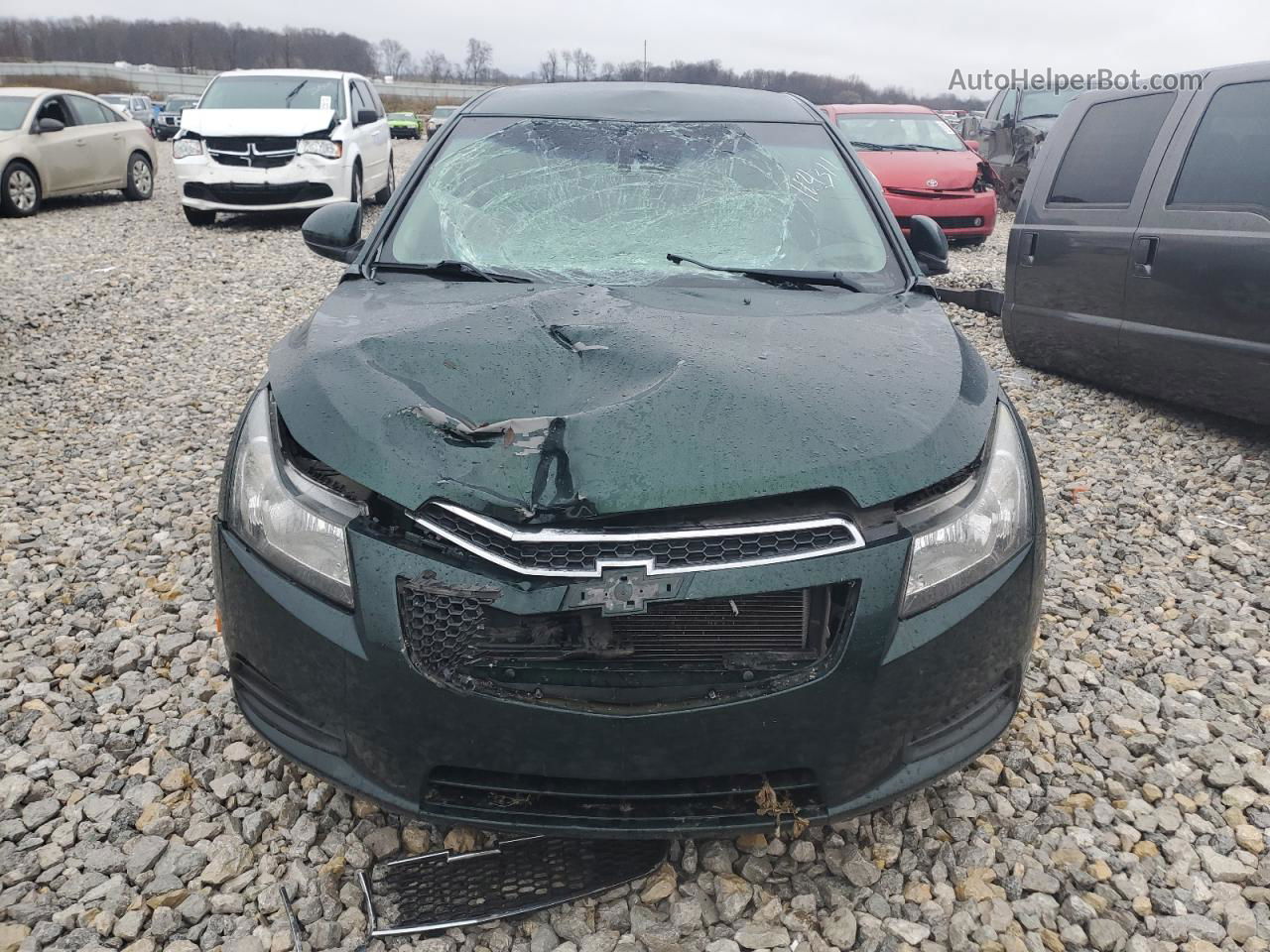 2014 Chevrolet Cruze Lt Green vin: 1G1PC5SB3E7114311