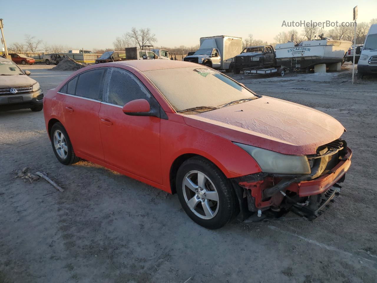 2014 Chevrolet Cruze Lt Red vin: 1G1PC5SB3E7120447