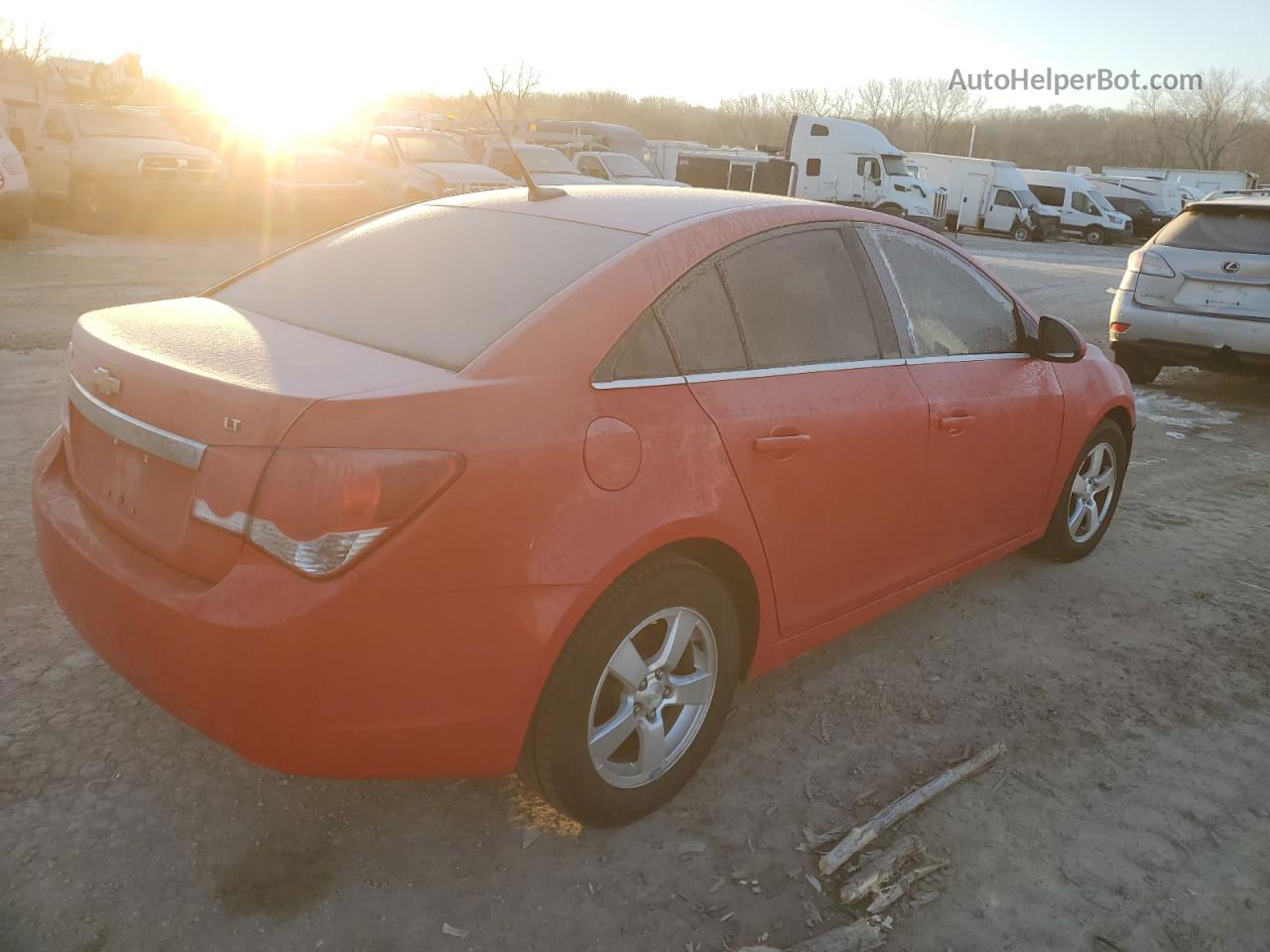 2014 Chevrolet Cruze Lt Red vin: 1G1PC5SB3E7120447