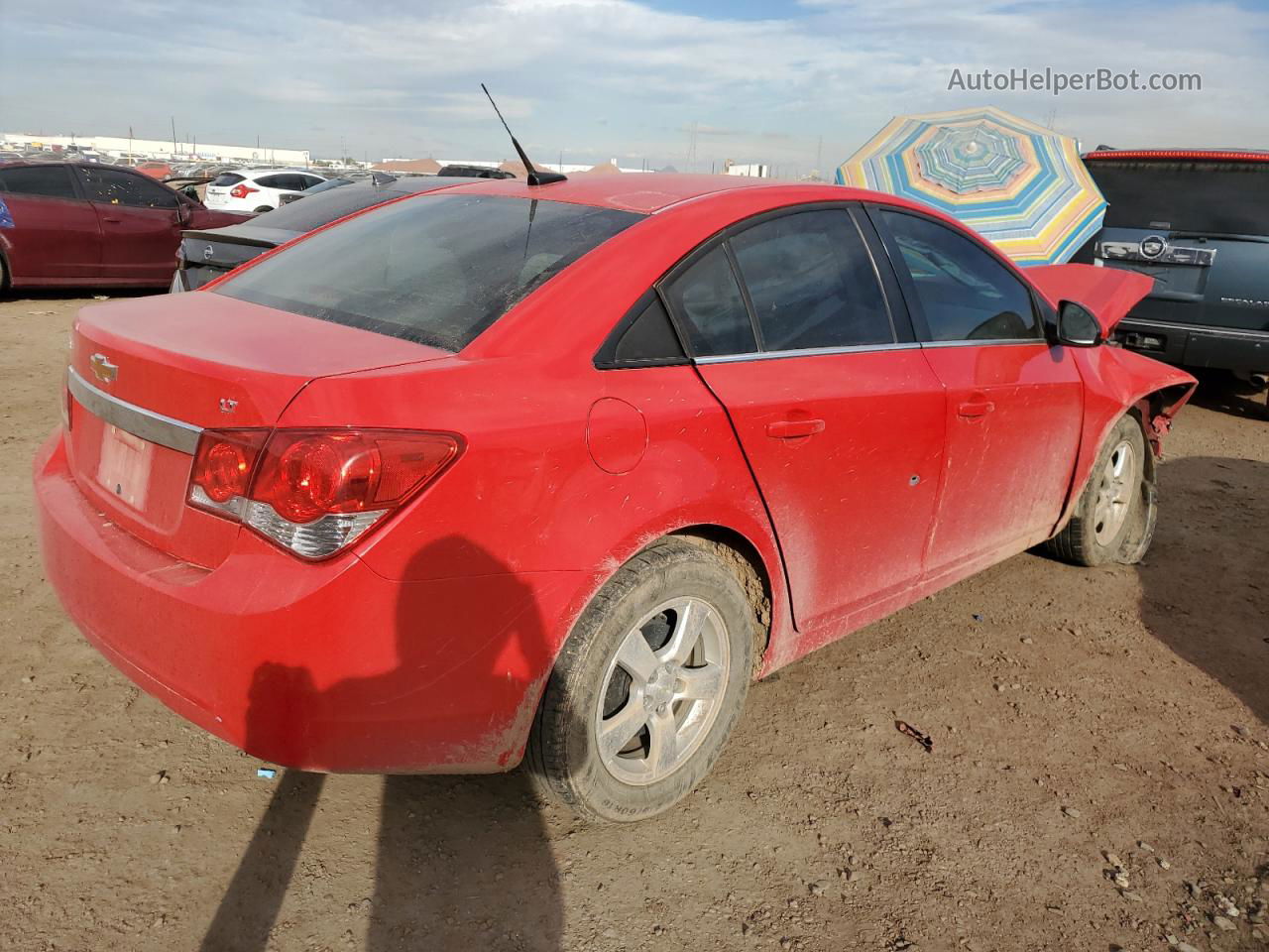 2014 Chevrolet Cruze Lt Red vin: 1G1PC5SB3E7300608