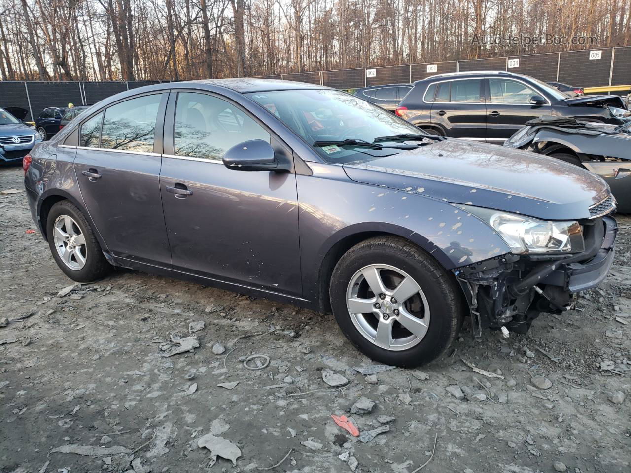 2014 Chevrolet Cruze Lt Gray vin: 1G1PC5SB3E7366432