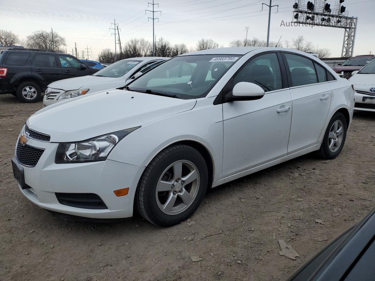 2014 Chevrolet Cruze Lt White vin: 1G1PC5SB3E7379830