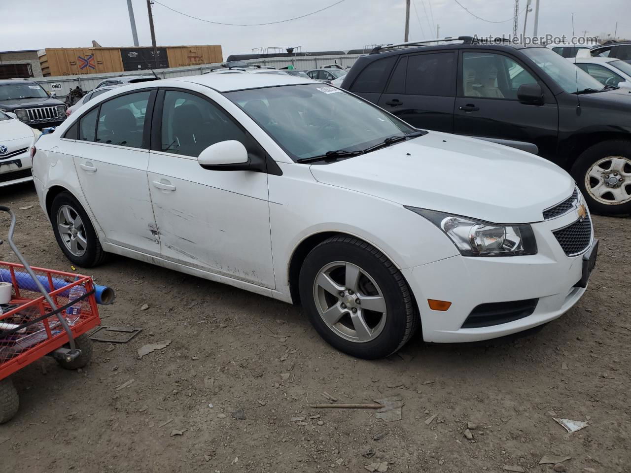 2014 Chevrolet Cruze Lt White vin: 1G1PC5SB3E7379830