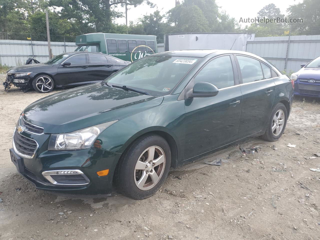 2015 Chevrolet Cruze Lt Green vin: 1G1PC5SB3F7101964