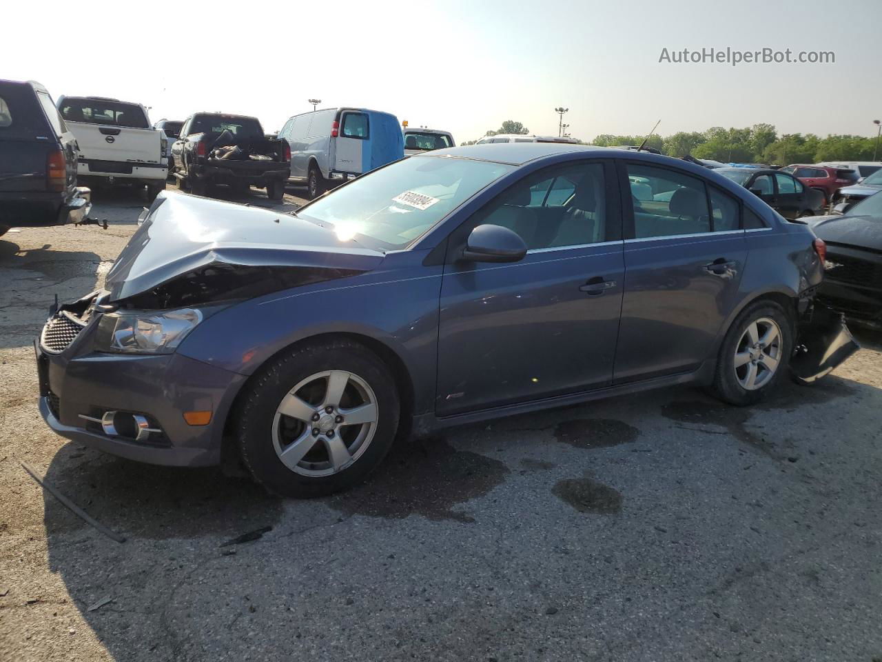 2013 Chevrolet Cruze Lt Blue vin: 1G1PC5SB4D7114882