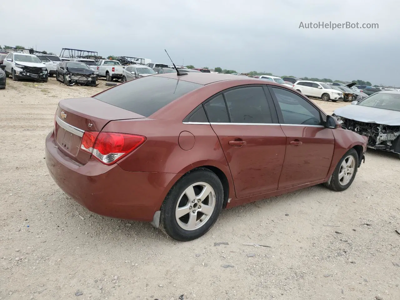 2013 Chevrolet Cruze Lt Maroon vin: 1G1PC5SB4D7176900