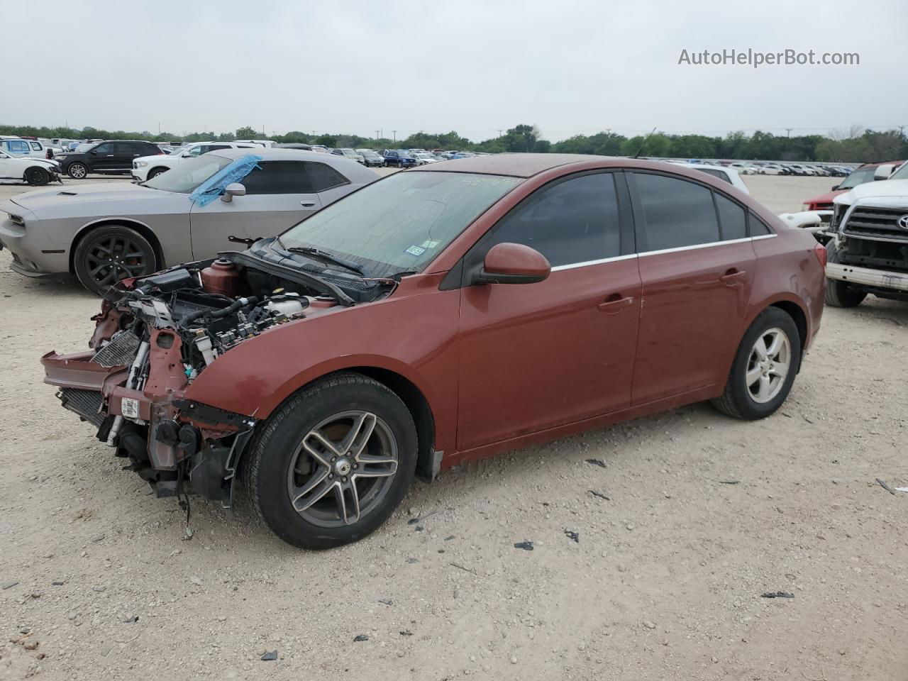 2013 Chevrolet Cruze Lt Maroon vin: 1G1PC5SB4D7176900