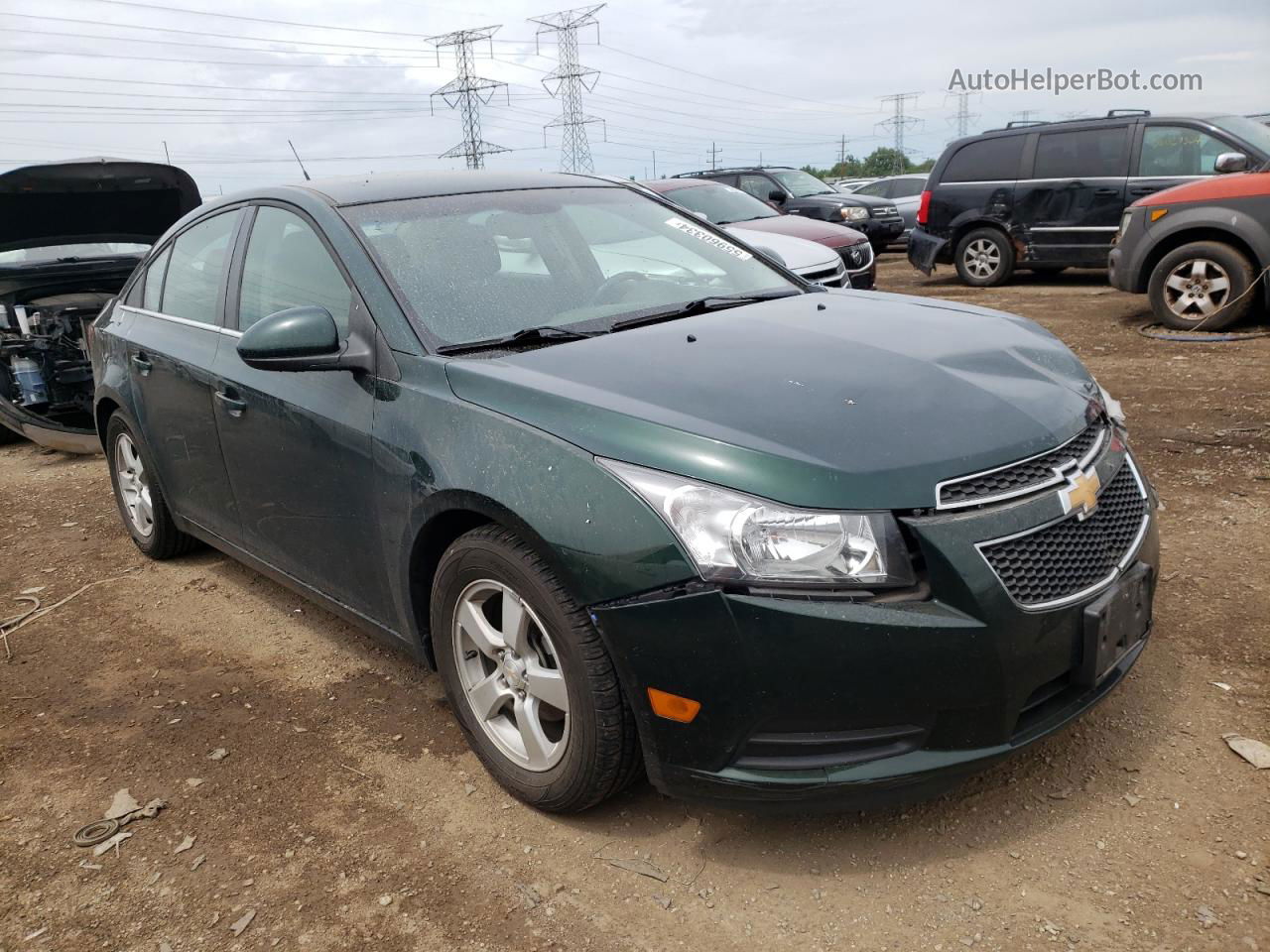 2014 Chevrolet Cruze Lt Зеленый vin: 1G1PC5SB4E7140741