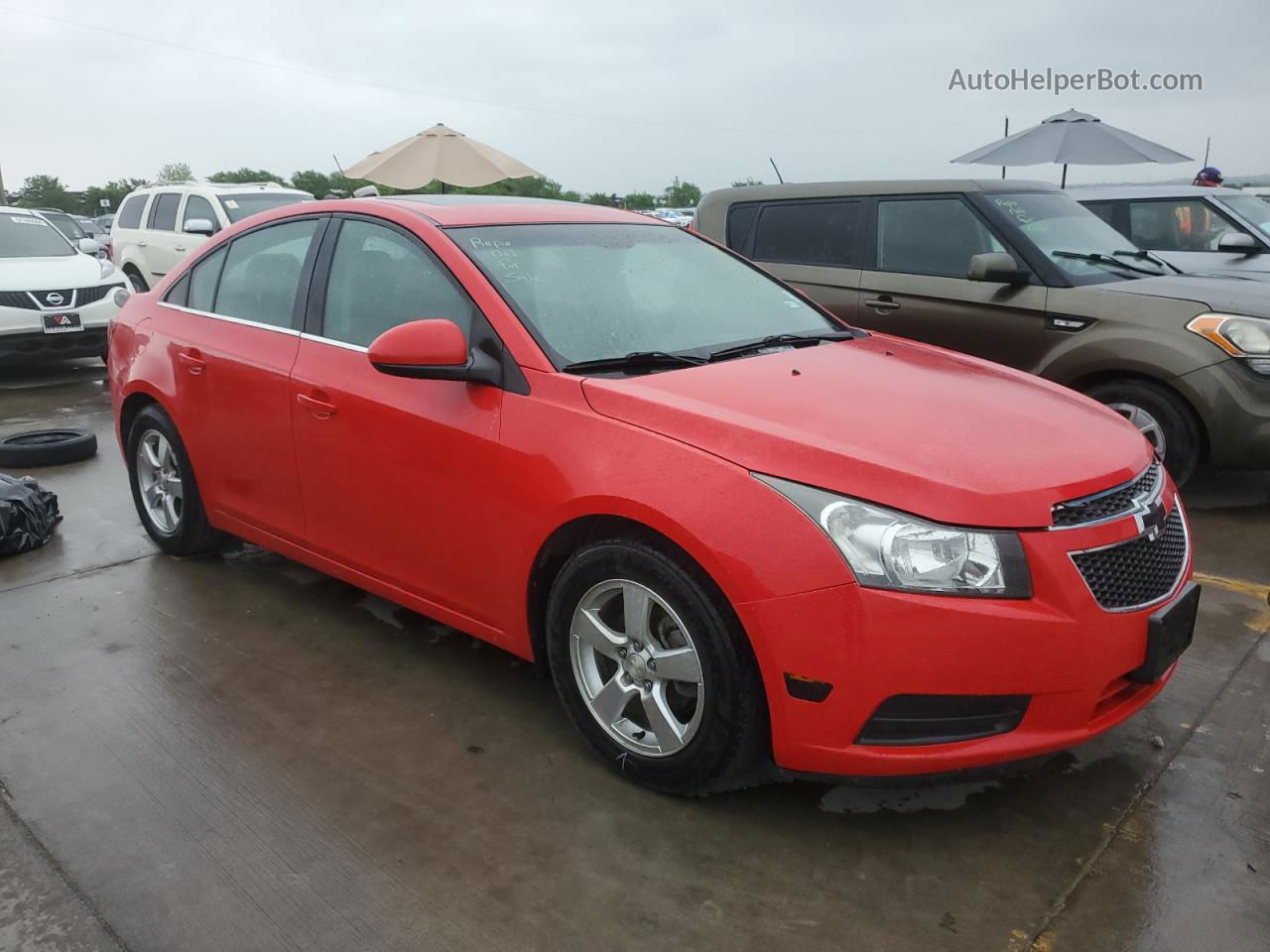 2014 Chevrolet Cruze Lt Red vin: 1G1PC5SB4E7175294