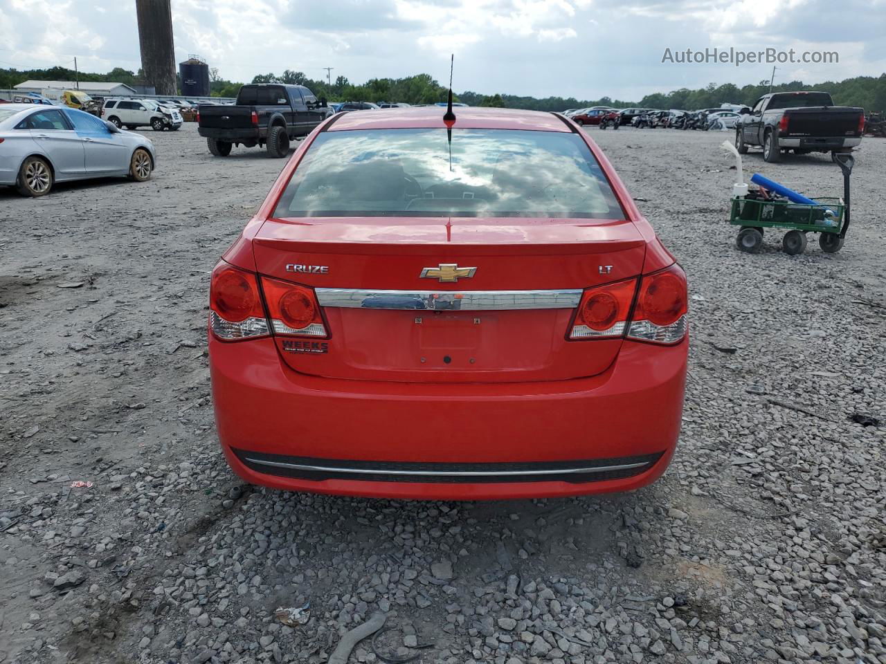 2014 Chevrolet Cruze Lt Red vin: 1G1PC5SB4E7201506