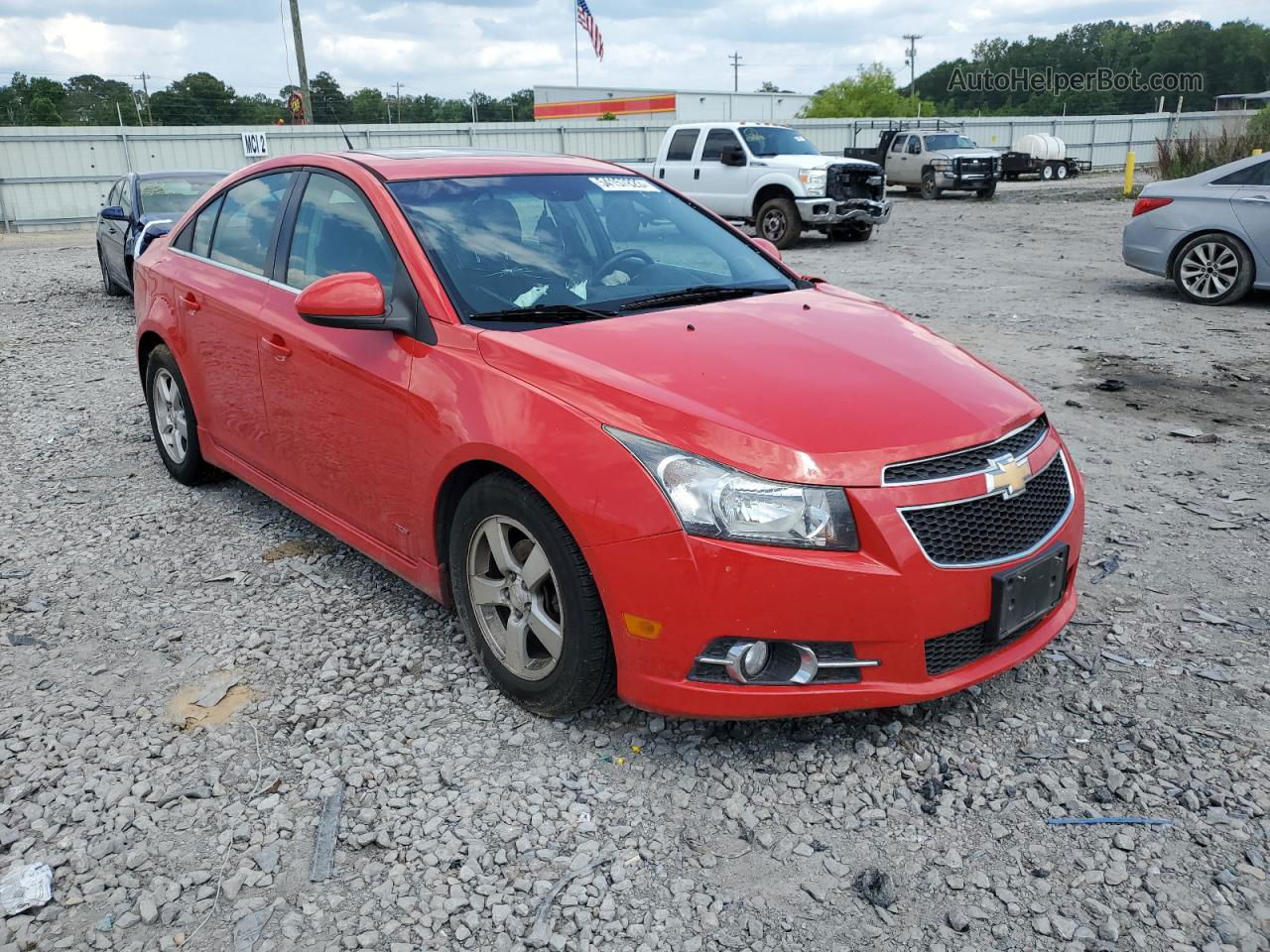 2014 Chevrolet Cruze Lt Red vin: 1G1PC5SB4E7201506