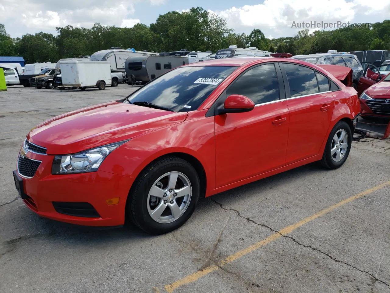 2014 Chevrolet Cruze Lt Red vin: 1G1PC5SB4E7387676