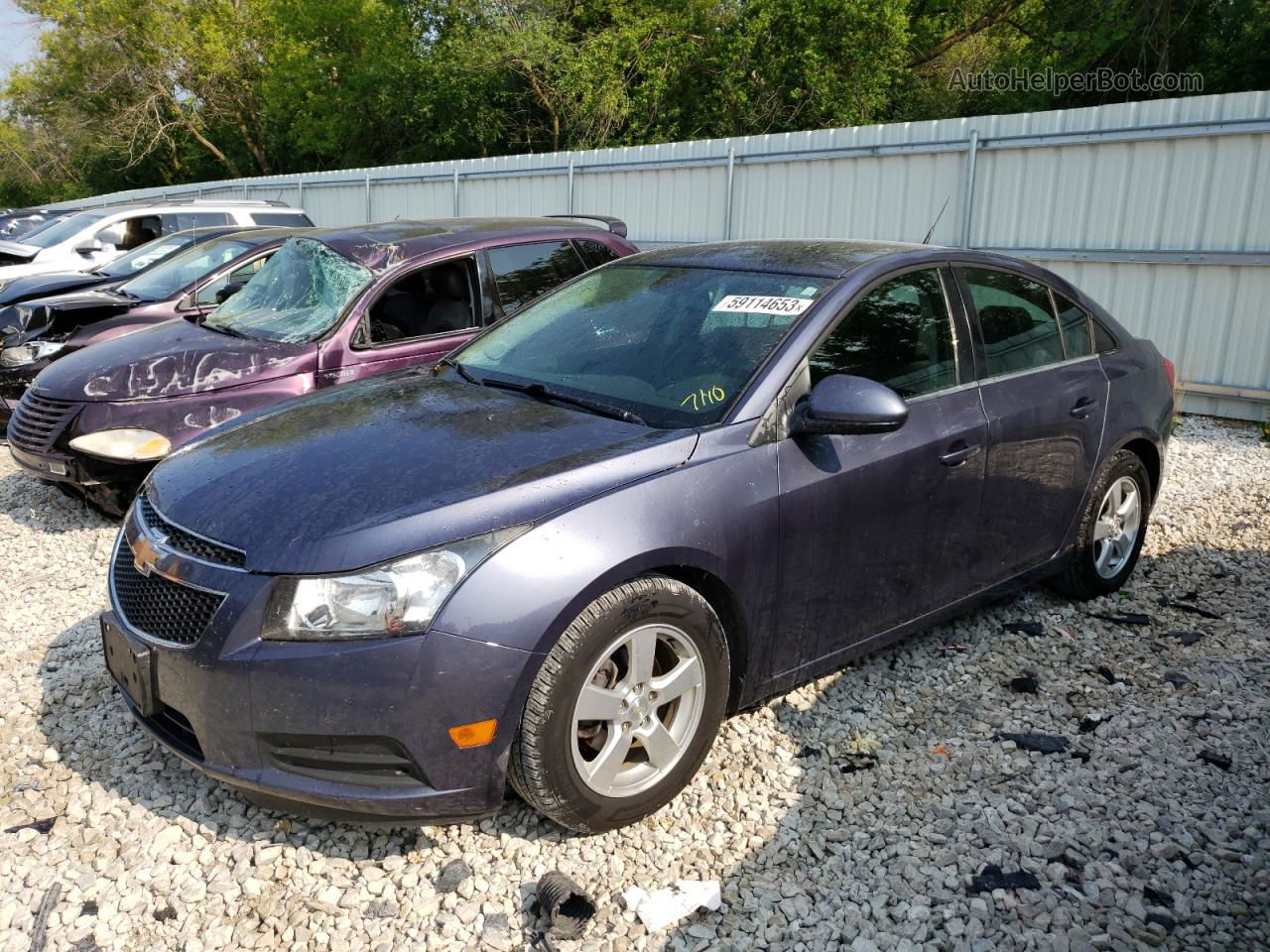 2014 Chevrolet Cruze Lt Blue vin: 1G1PC5SB4E7435807