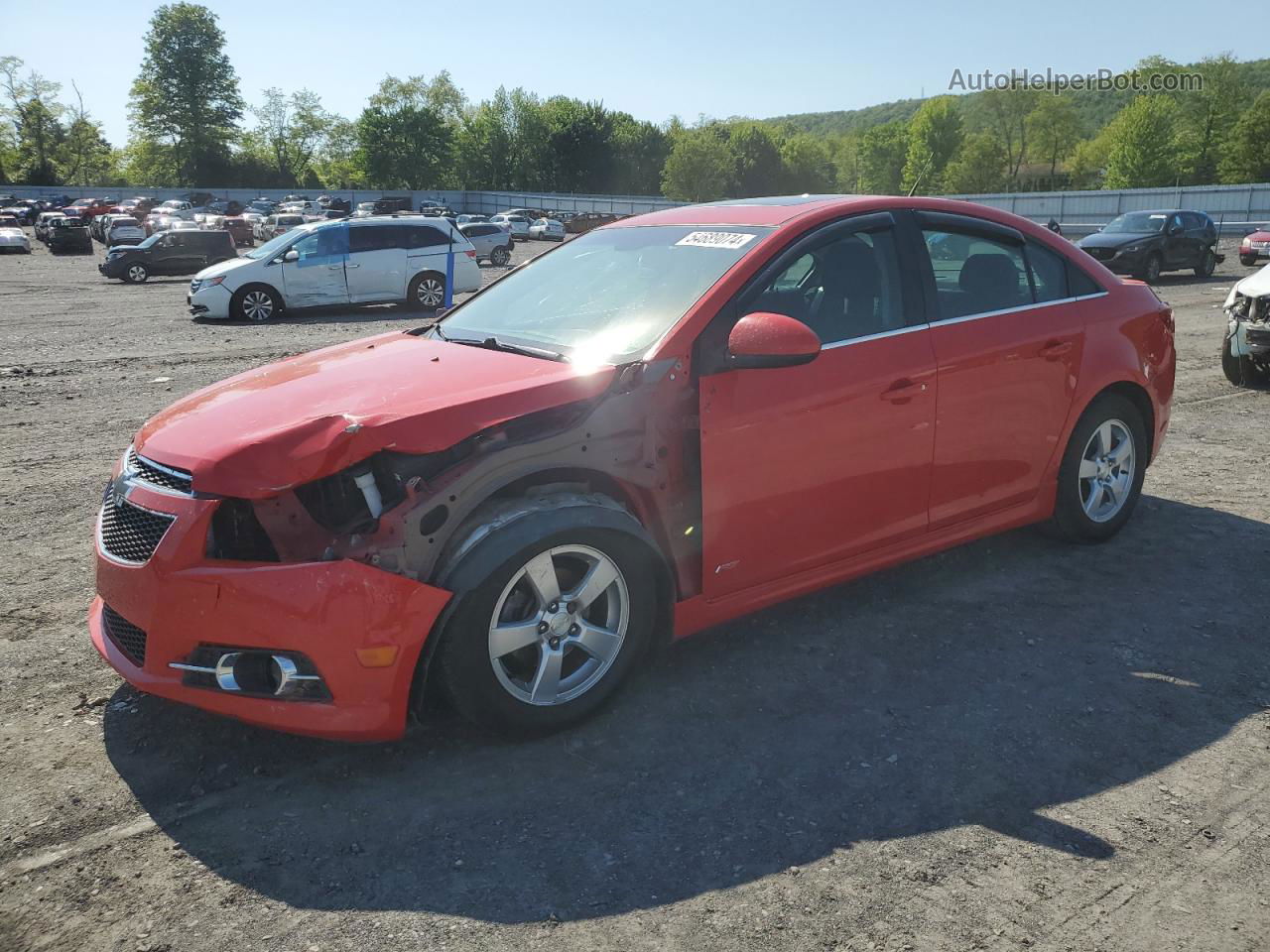 2014 Chevrolet Cruze Lt Red vin: 1G1PC5SB4E7468709