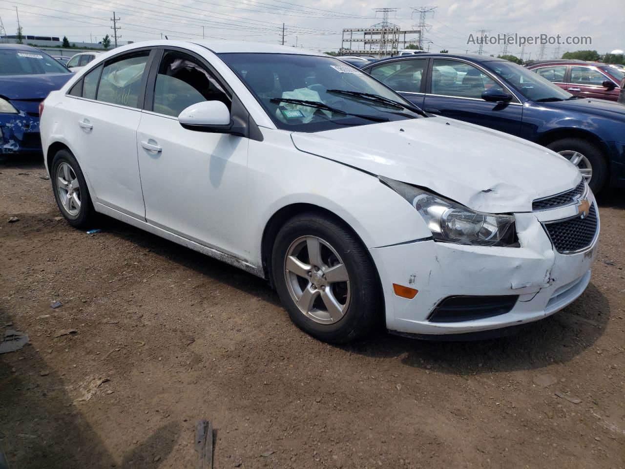 2014 Chevrolet Cruze Lt White vin: 1G1PC5SB5E7182836