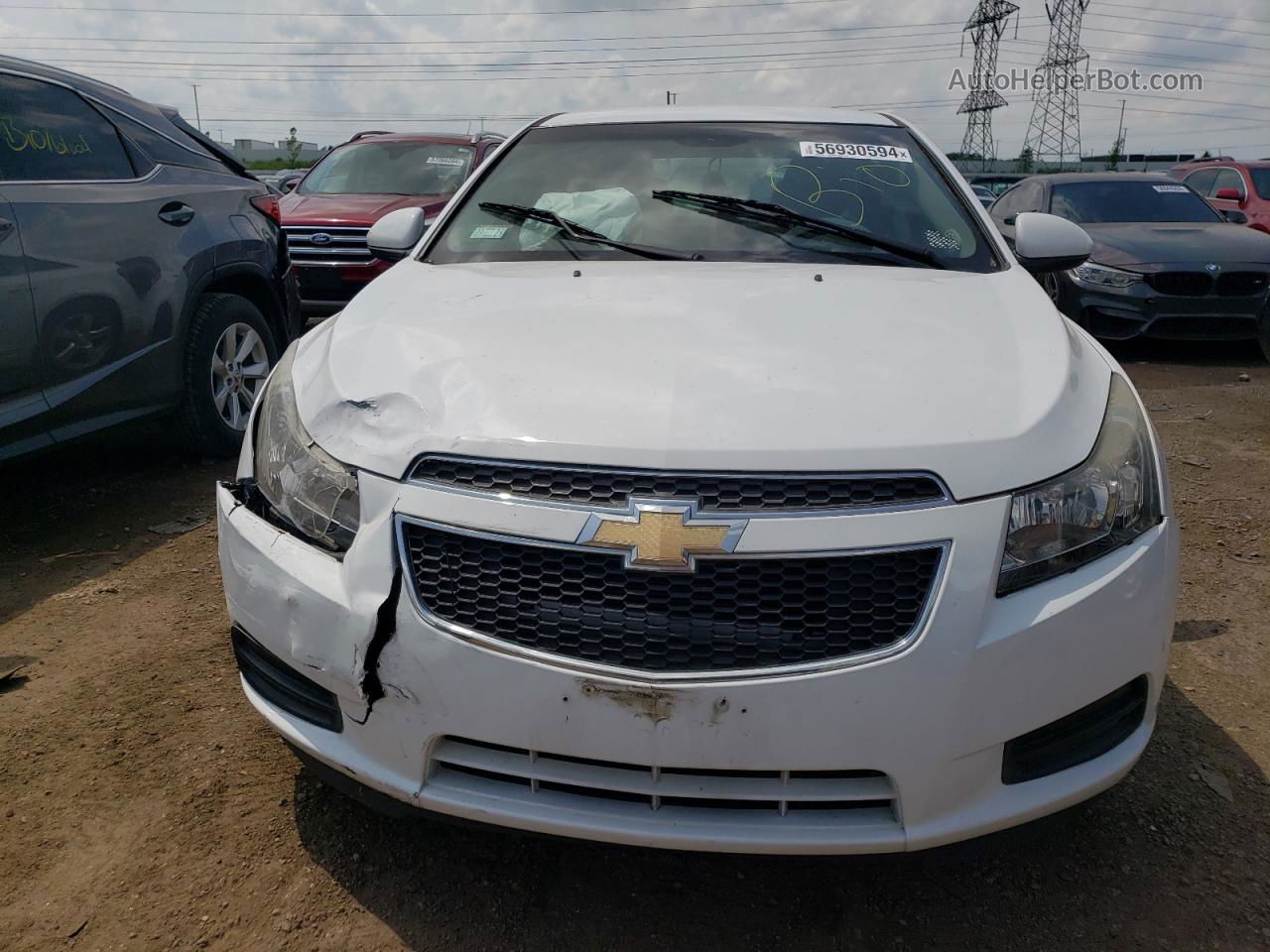 2014 Chevrolet Cruze Lt White vin: 1G1PC5SB5E7182836