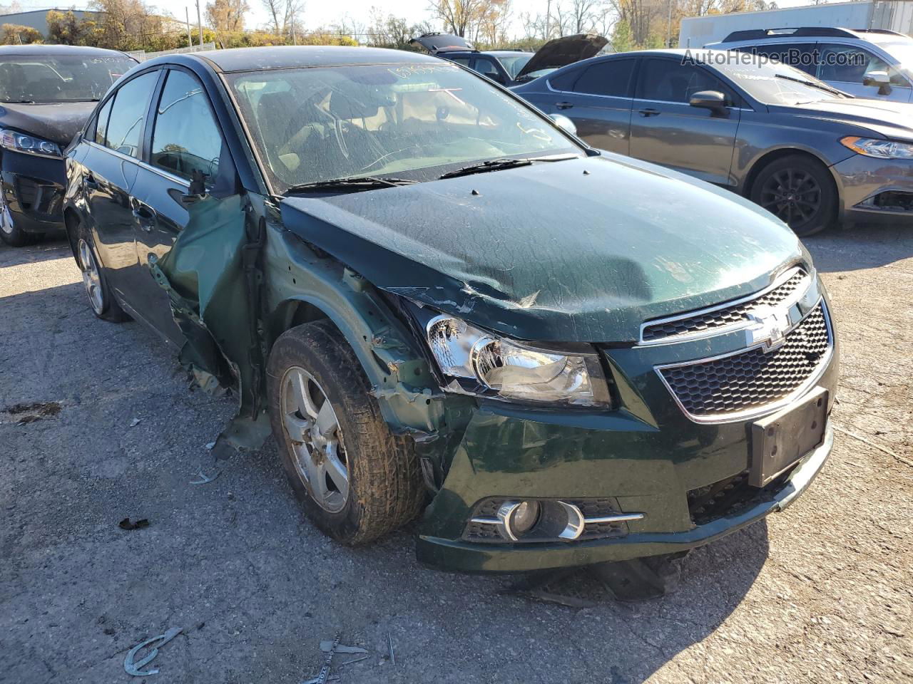 2014 Chevrolet Cruze Lt Зеленый vin: 1G1PC5SB5E7213051