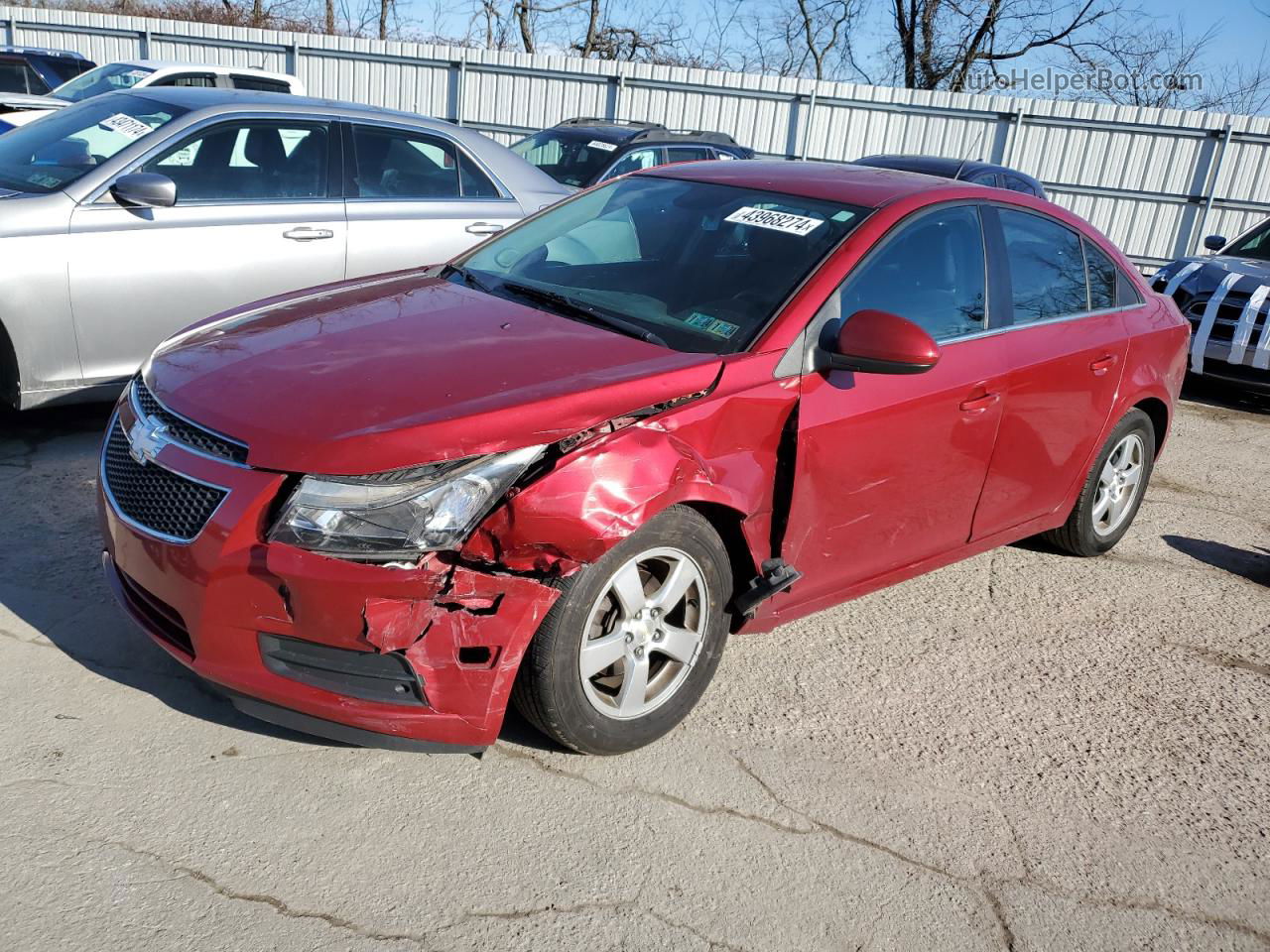 2014 Chevrolet Cruze Lt Red vin: 1G1PC5SB5E7398766