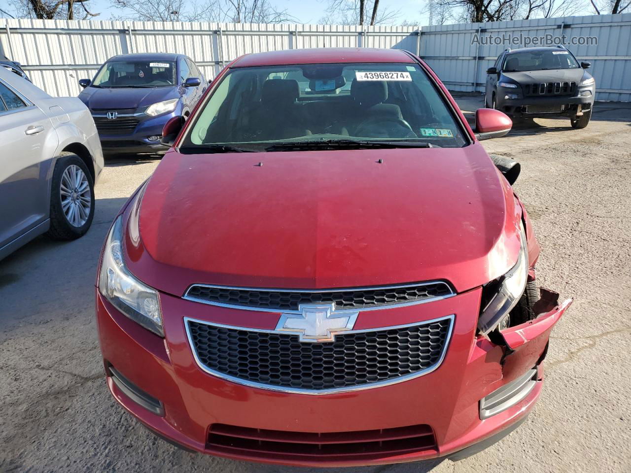 2014 Chevrolet Cruze Lt Red vin: 1G1PC5SB5E7398766