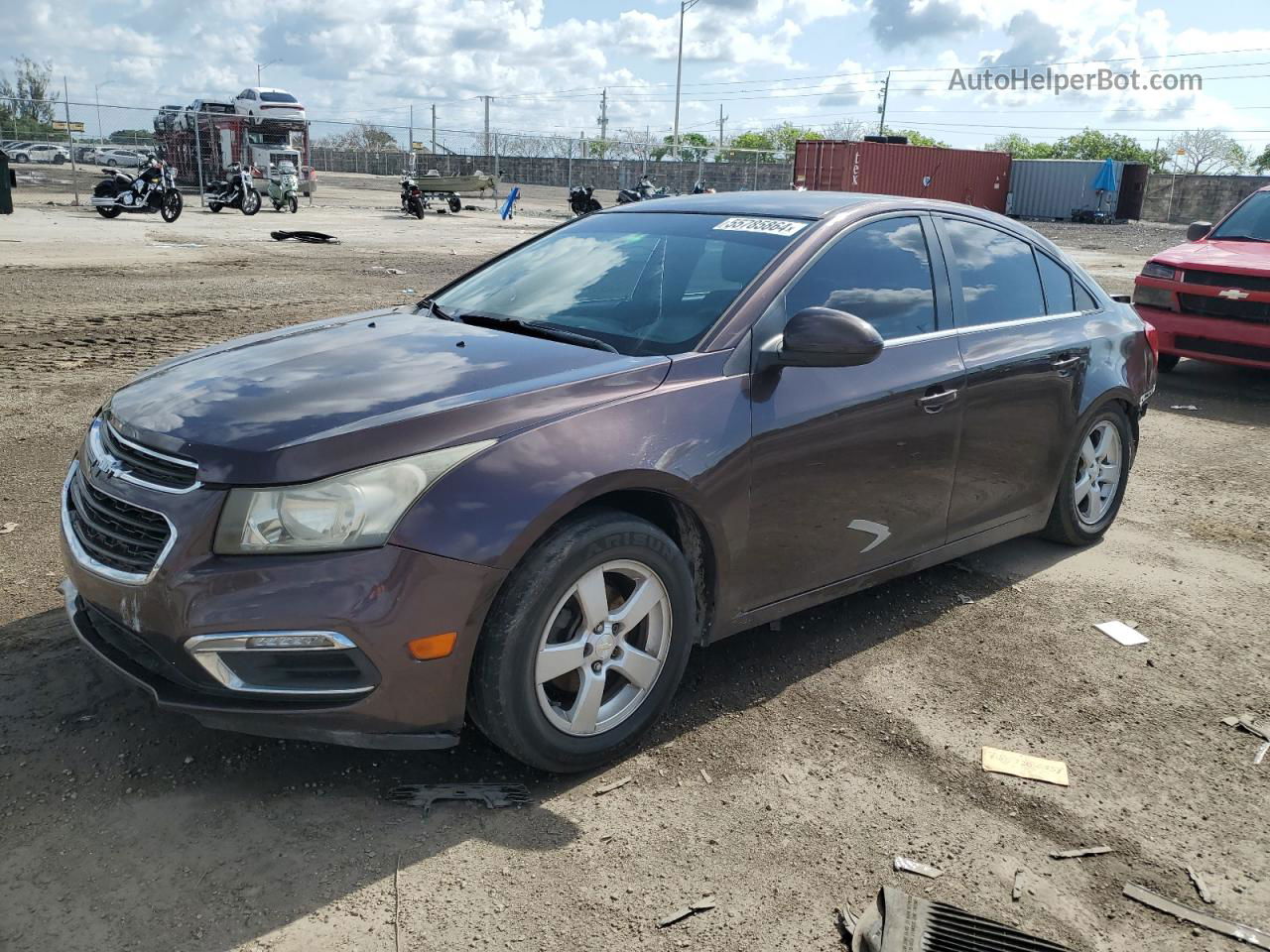 2015 Chevrolet Cruze Lt Brown vin: 1G1PC5SB5F7127563