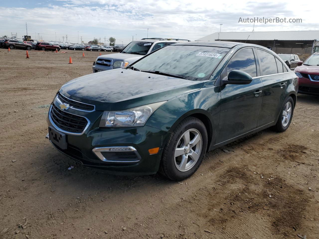 2015 Chevrolet Cruze Lt Green vin: 1G1PC5SB5F7226691