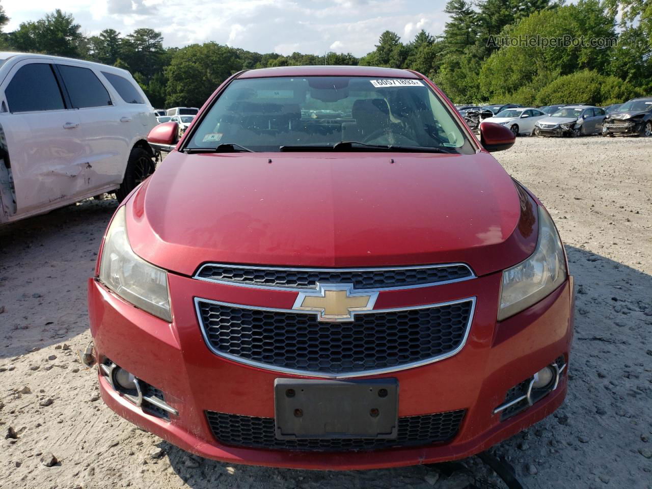 2013 Chevrolet Cruze Lt Red vin: 1G1PC5SB6D7110512