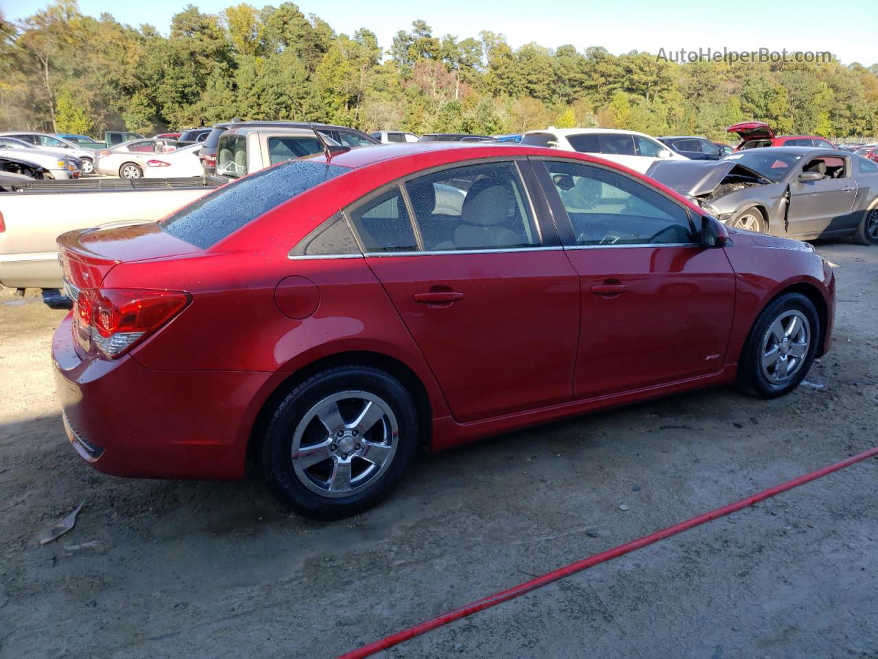 2013 Chevrolet Cruze Lt Red vin: 1G1PC5SB6D7166613