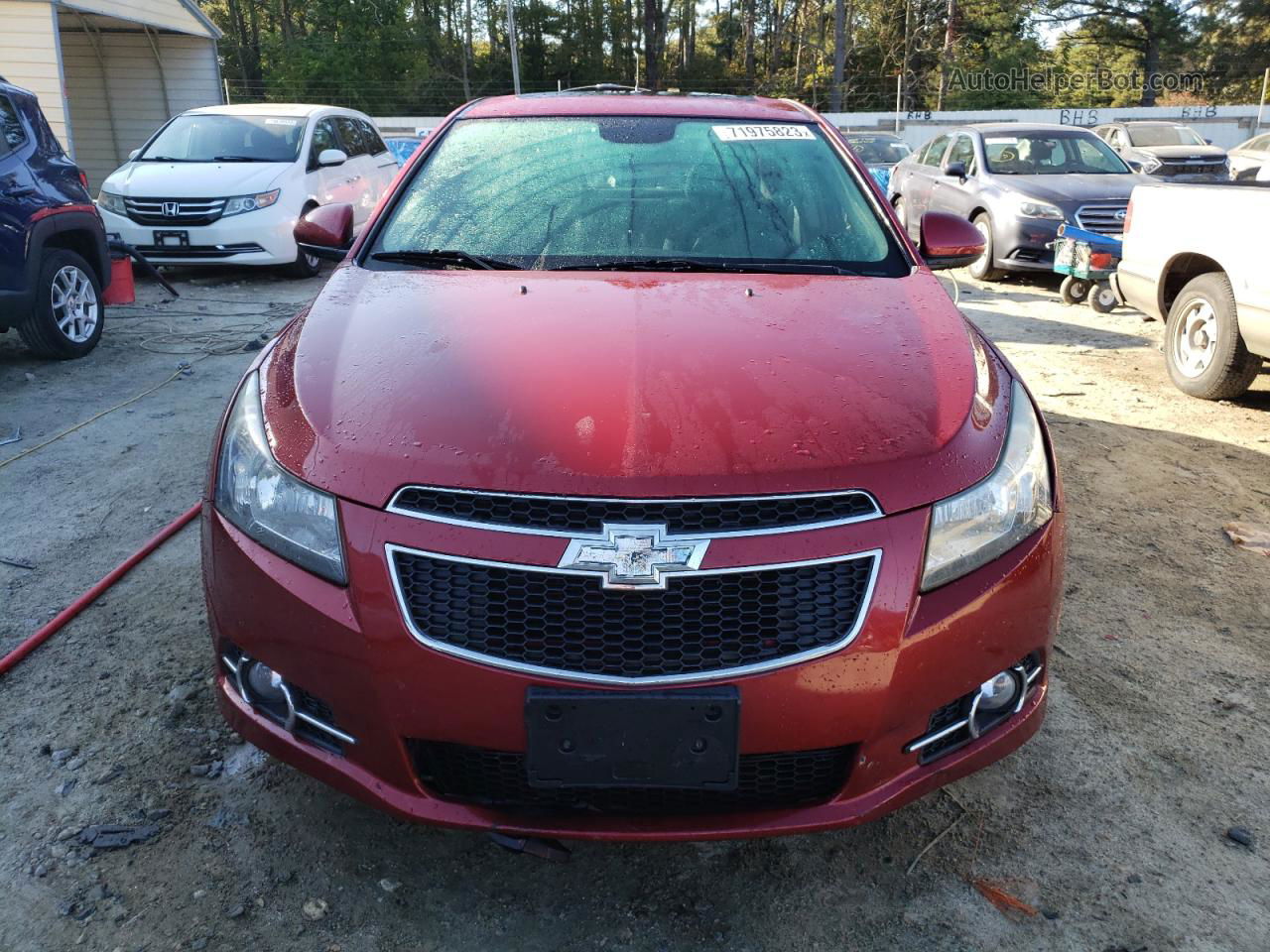 2013 Chevrolet Cruze Lt Red vin: 1G1PC5SB6D7166613