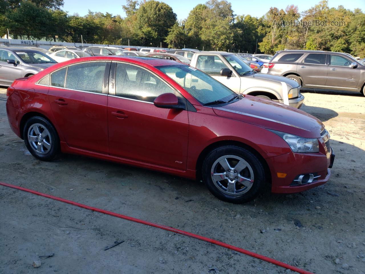 2013 Chevrolet Cruze Lt Red vin: 1G1PC5SB6D7166613