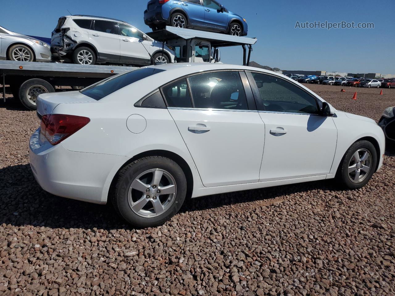 2013 Chevrolet Cruze Lt White vin: 1G1PC5SB6D7312881