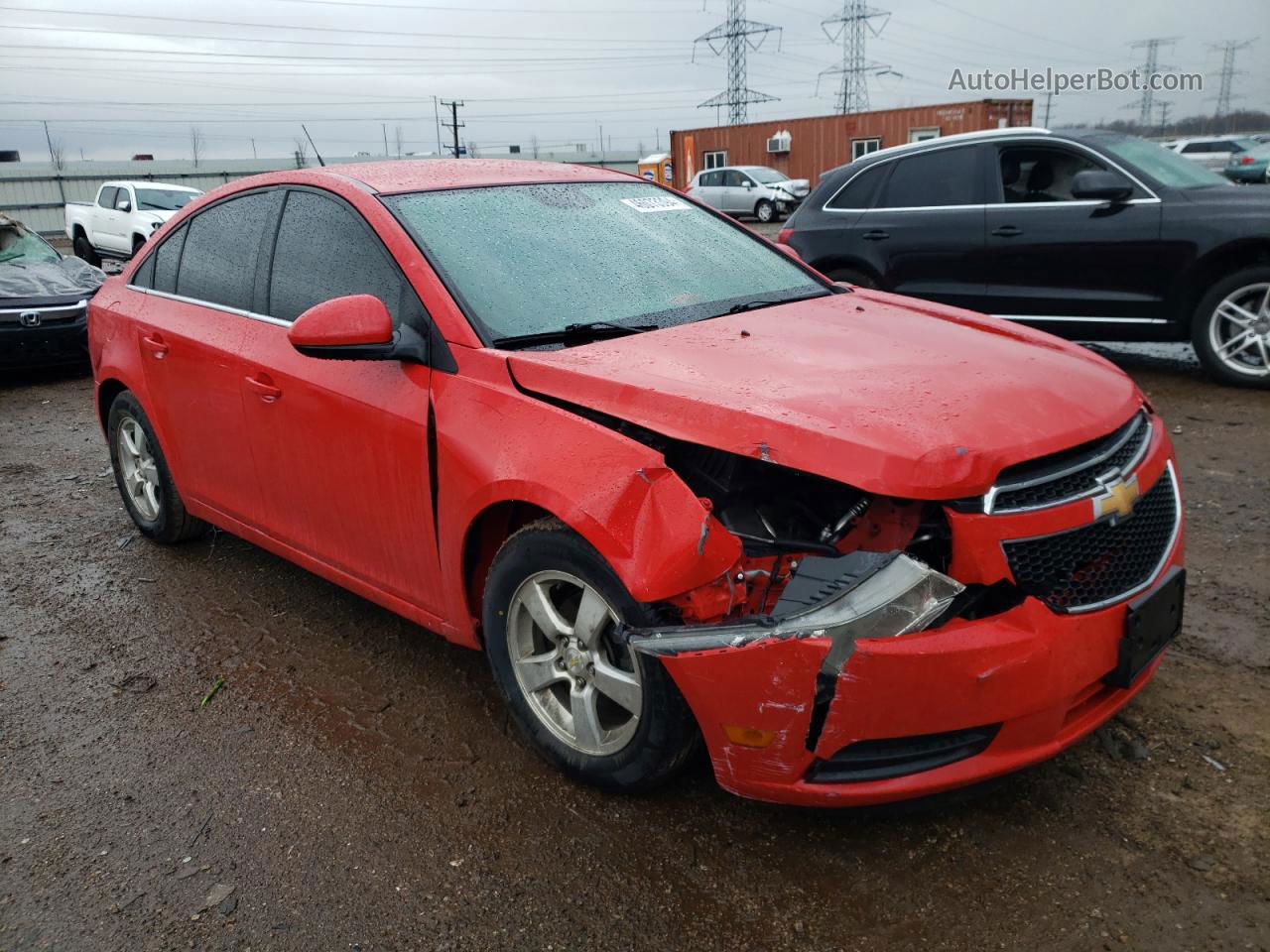 2014 Chevrolet Cruze Lt Red vin: 1G1PC5SB6E7135153