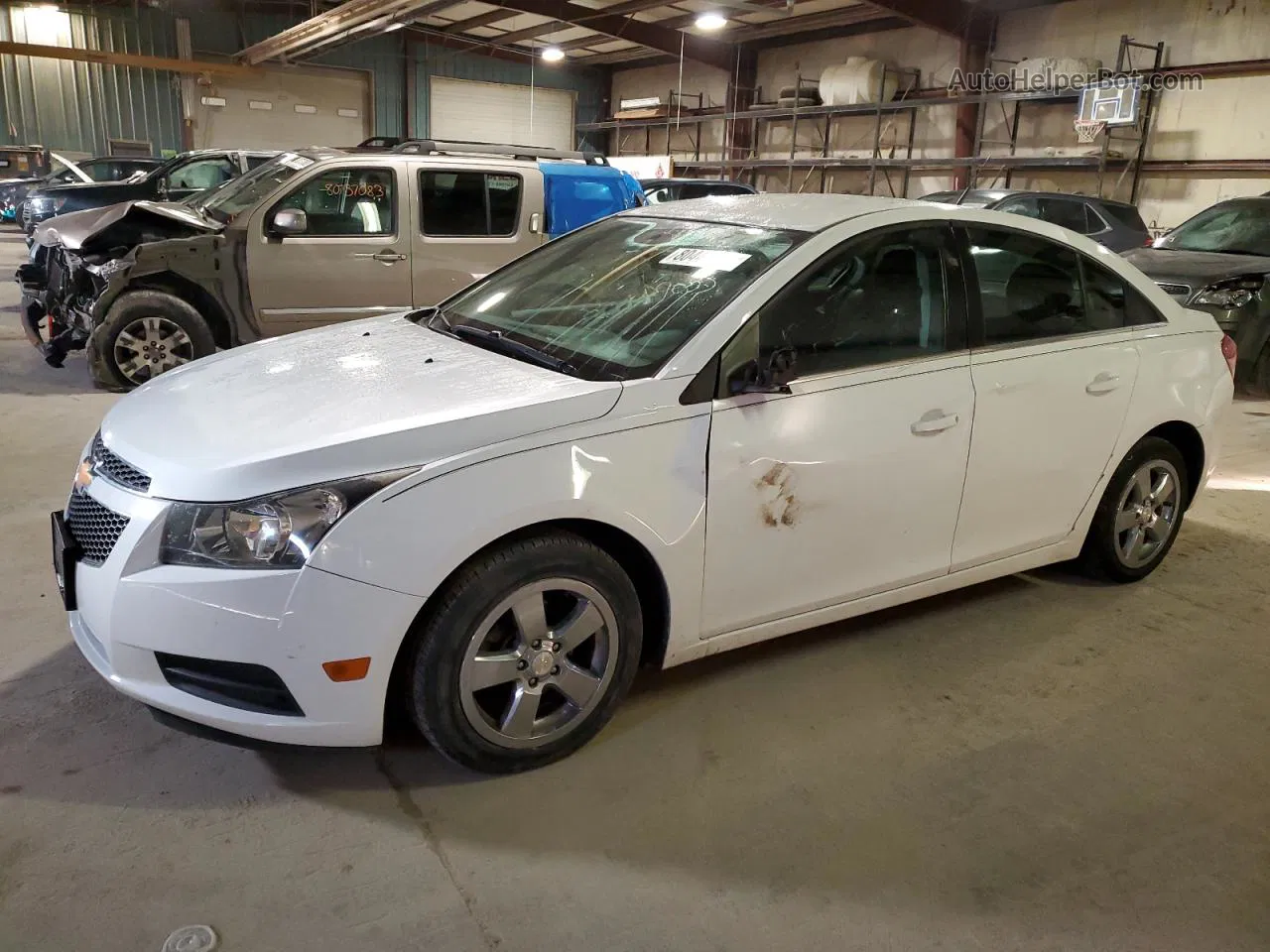 2014 Chevrolet Cruze Lt White vin: 1G1PC5SB6E7214516