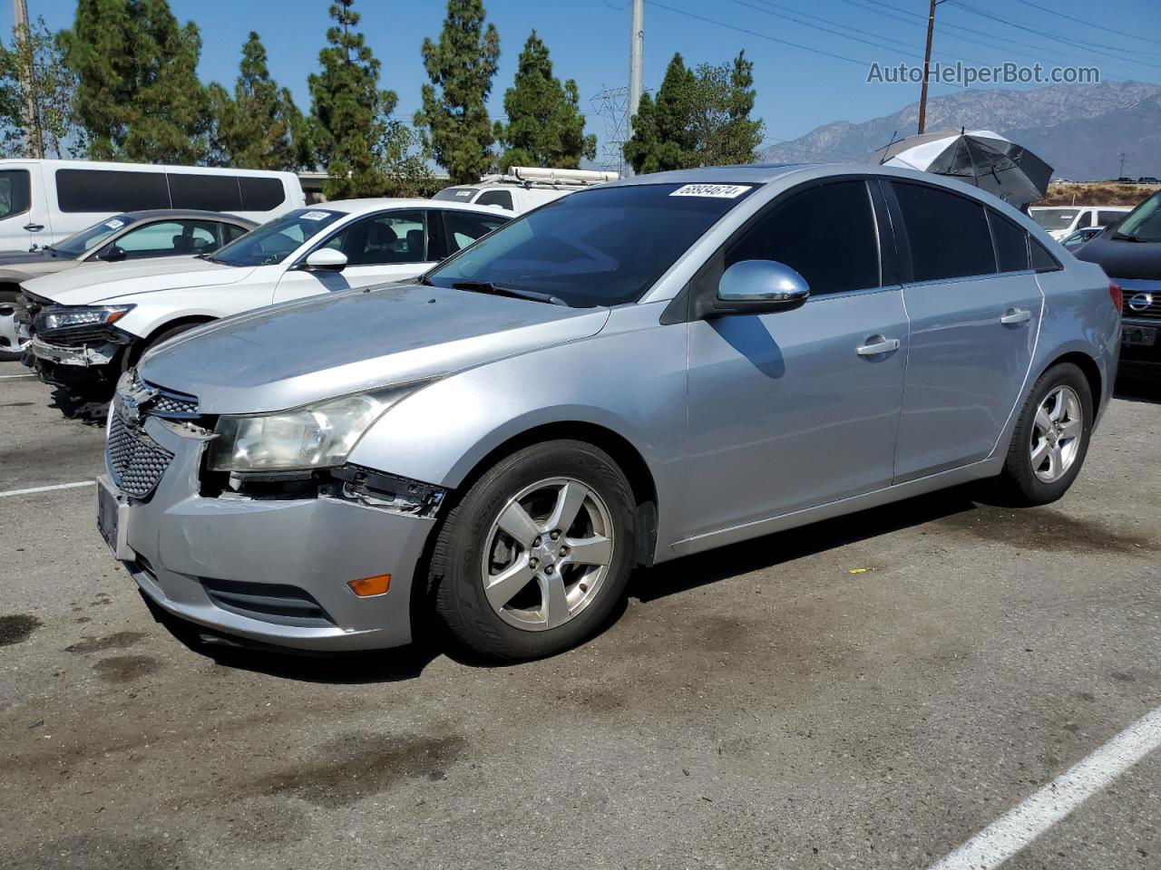 2014 Chevrolet Cruze Lt Silver vin: 1G1PC5SB6E7295047